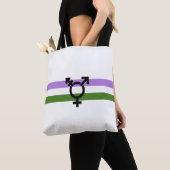 Genderqueer Pride-vlag Tote Bag (Dichtbij)
