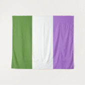 Genderqueer Pride-vlag Wandkleed (Voorkant (horizontaal))