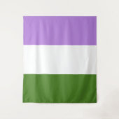 Genderqueer Pride-vlag Wandkleed (Voorkant)