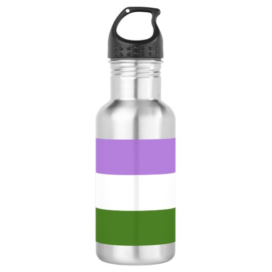 Genderqueer Pride-vlag Waterfles (Voorkant)