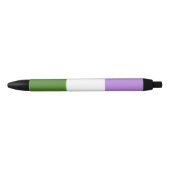 Genderqueer Pride Vlag Zwarte Inkt Pen (Voorkant)