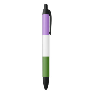 Genderqueer Pride Vlag Zwarte Inkt Pen