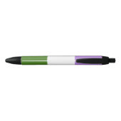 Genderqueer Pride Vlag Zwarte Inkt Pen (Achterkant)