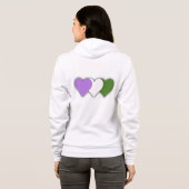 Genderqueer-prideharten Hoodie (Achterkant volledig)