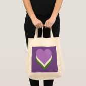 Genderqueer-prideharten Tote Bag (Voorkant (product))