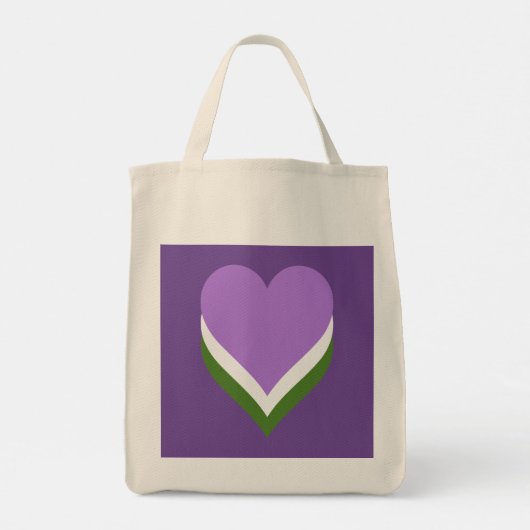 Genderqueer-prideharten Tote Bag (Achterkant)