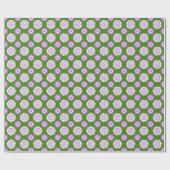 Genderqueer-pridekleuren / groene bloem cadeaupapier (Vlak)