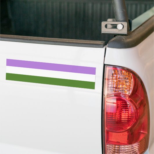 Genderqueer-pridevlag Bumpersticker (Op Truck)