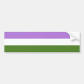 Genderqueer-pridevlag Bumpersticker (Voorkant)