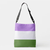 Genderqueer-pridevlag Crossbody Tas (Achterkant)