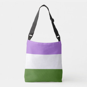 Genderqueer-pridevlag Crossbody Tas