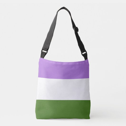 Genderqueer-pridevlag Crossbody Tas (Voorkant)