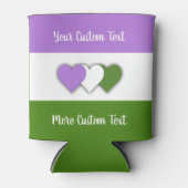 Genderqueer-pridevlag met koelbox van tekst blikjeskoeler (Voorkant)