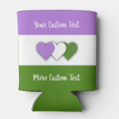 Genderqueer-pridevlag met koelbox van tekst blikjeskoeler (Achterkant)