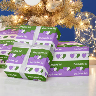 Genderqueer-pridevlag met tekstverpakkingspapier cadeaupapier