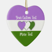 Genderqueer-pridevlag met versiering van tekstkera keramisch ornament (Rechts)