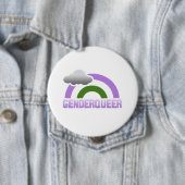 GENDERQUEER RAINBOW RONDE BUTTON 4,0 CM (In situ)