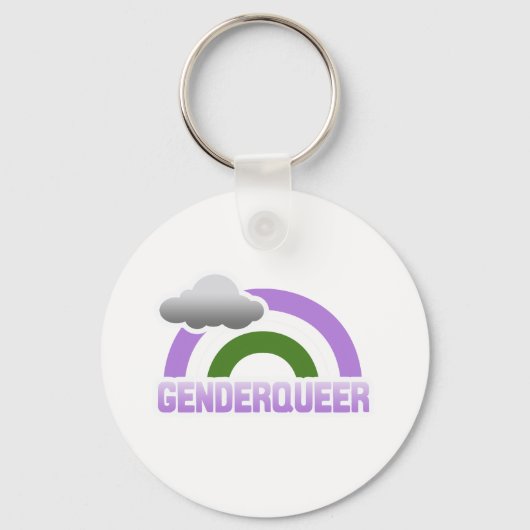 GENDERQUEER RAINBOW SLEUTELHANGER (Voorkant)