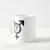 GENDERQUEER SYMBOL BLACK KOFFIEMOK (Voorkant links)