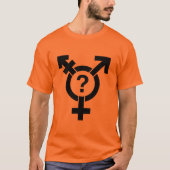 GENDERQUEER SYMBOL BLACK T-SHIRT (Voorkant)