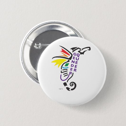 Genderqueer Symbol Button (Voorkant /achterkant)