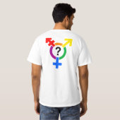 GENDERQUEER SYMBOL RAINBOW T-SHIRT (Achterkant volledig)