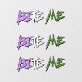 Genderqueer trots Bite Me Raamsticker (Vel)