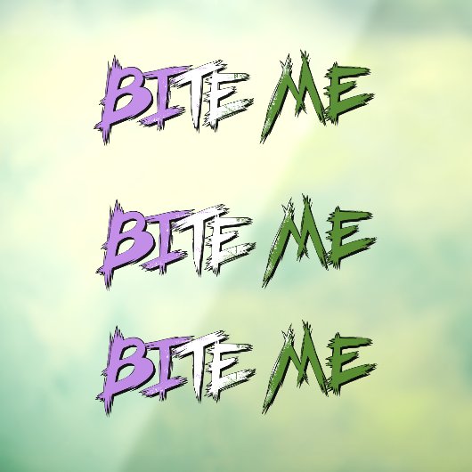 Genderqueer trots Bite Me Raamsticker (Vel 3)