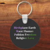 Genderqueer trots - sleutelhanger (Achterkant)