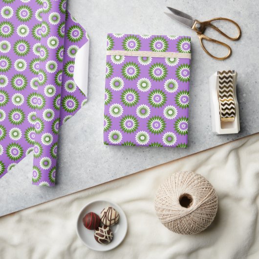 Genderqueer trotskleuren / paarse bloem cadeaupapier (Crafts)