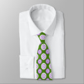 Genderqueer trotsvlag / groen bloempatroon stropdas (Gebonden)