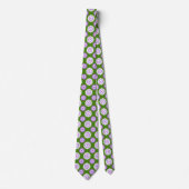 Genderqueer trotsvlag / groen bloempatroon stropdas (Voorkant)