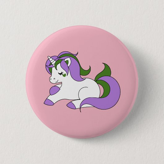 Genderqueer unicorn ronde button 5,7 cm (Voorkant)