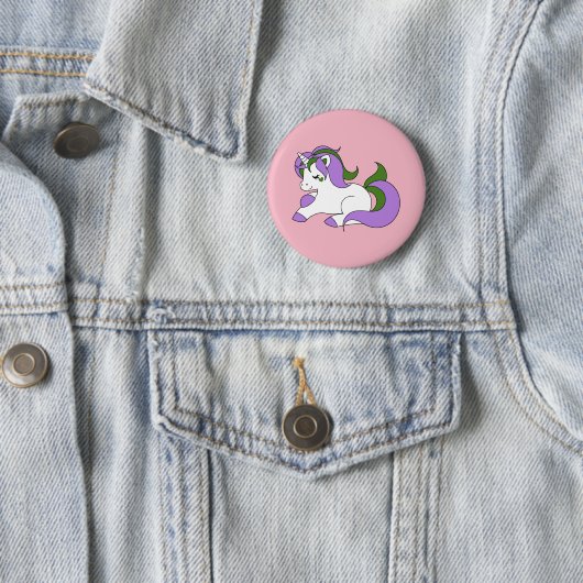 Genderqueer unicorn ronde button 5,7 cm (In situ)