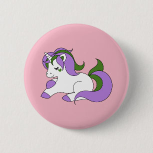 Genderqueer unicorn ronde button 5,7 cm