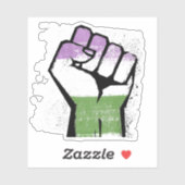 GENDERQUEER VERZET STICKER (Vel)
