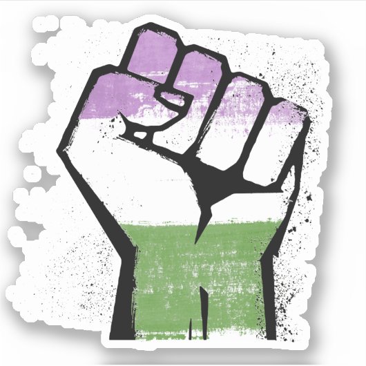 GENDERQUEER VERZET STICKER (Voorkant)