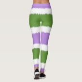 Genderqueer Vlag Bredestreep Leggings (Achterkant)