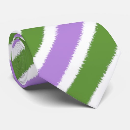 Genderqueer vlag Diagonale streep Stropdas (Opgerold)