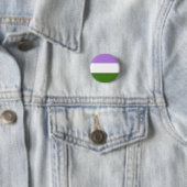 Genderqueer Vlag LGBT Knop Ronde Button 3,2 Cm (In situ)