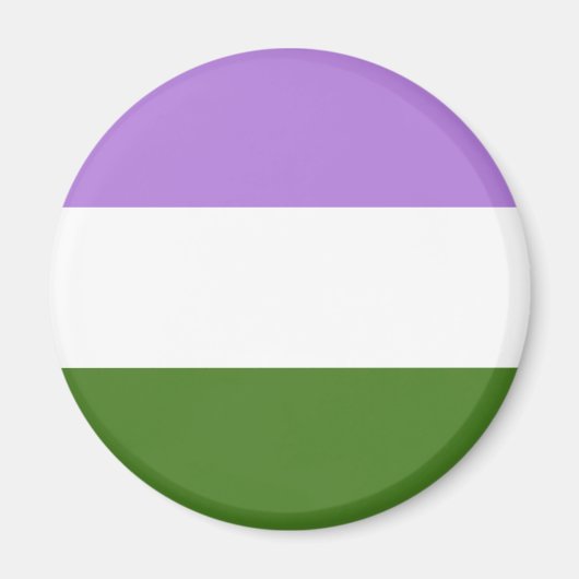 Genderqueer Vlag LGBT Magneet (Voorkant)