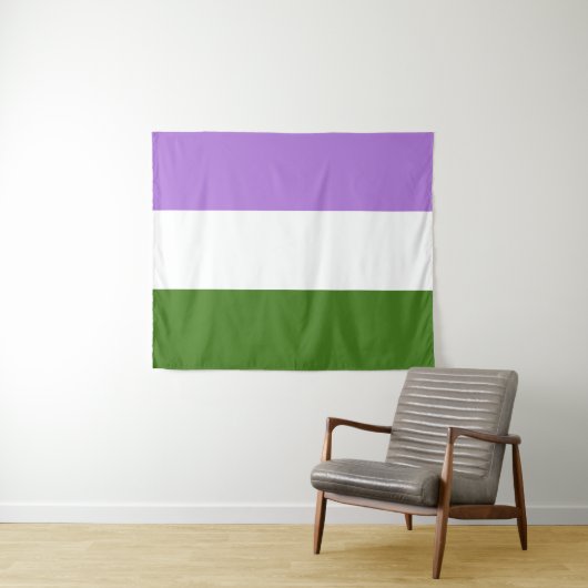 Genderqueer Vlag Medium Wandkleed (In Situ (horizontaal))
