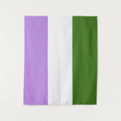 Genderqueer Vlag Medium Wandkleed (Voorkant)