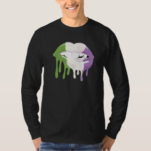 Genderqueer Vlag Mond Pride LGBTQ Lips Premium T-shirt