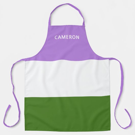 Genderqueer Vlag Monogrammed Schort (Voorkant)