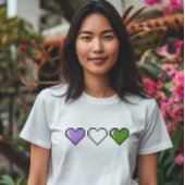 Genderqueer vlag Pixel hart T-shirt