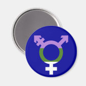 Genderqueer Vlag Trans Symbool Magneet (Voorkant / Achterkant)