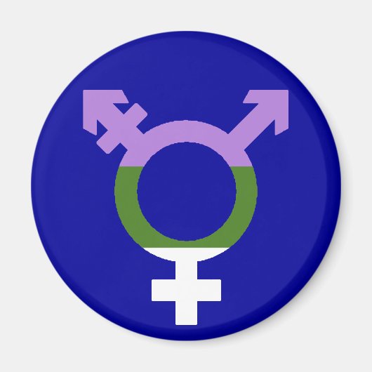 Genderqueer Vlag Trans Symbool Magneet (Voorkant)