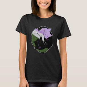 Genderqueer Yin Yang Kat Pride Vlag Lgbt Homoseksu T-shirt