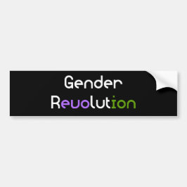 Genderrevolutie LGBTQA Genderqueer niet-Binair Bumpersticker